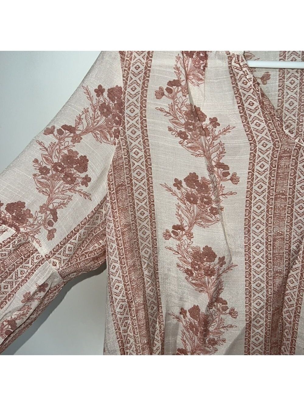 FRED DAVID Sheer Pink Tunic Top Rayon Blend - Picture 4 of 8